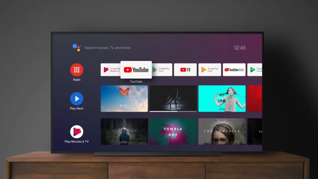 Customizable Android TV home screen layout