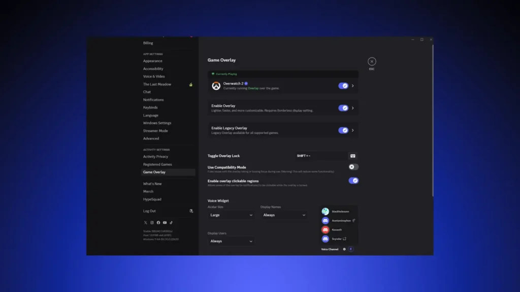 Discord overlay FPS drops