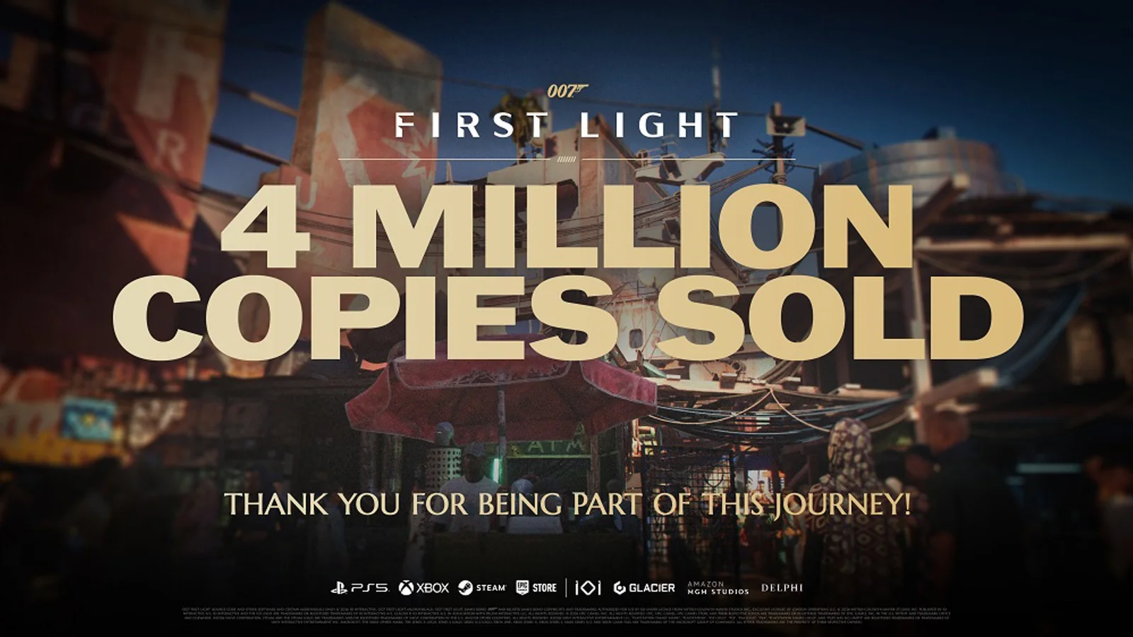 Official 007 First Light image celebrating four million copies sold