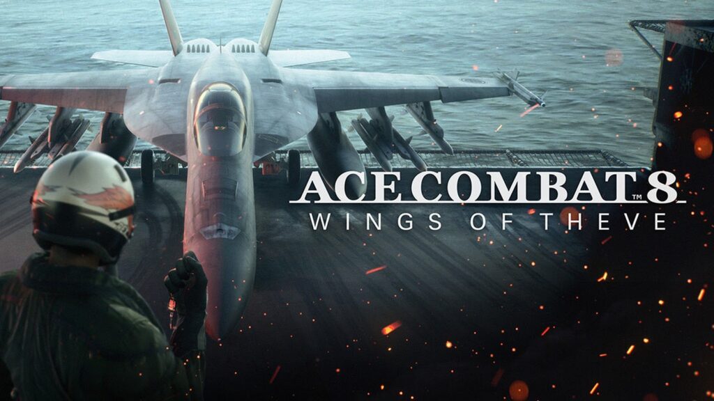 Ace Combat 8 Achievements Leak Ahead of October Release Official Ace Combat 8 key art showing a fighter aircraft and pilot on an aircraft carrier deck