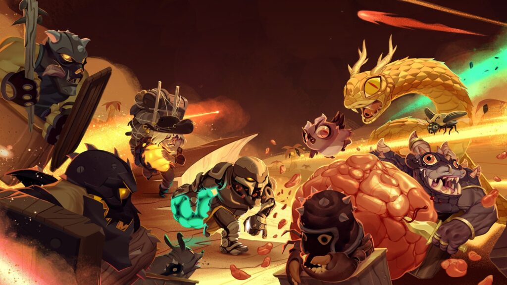 BALL x PIT: Risen Ballbylon Expansion Launches November 12 Official BALL x PIT desert gameplay screenshot with enemies advancing toward the player
