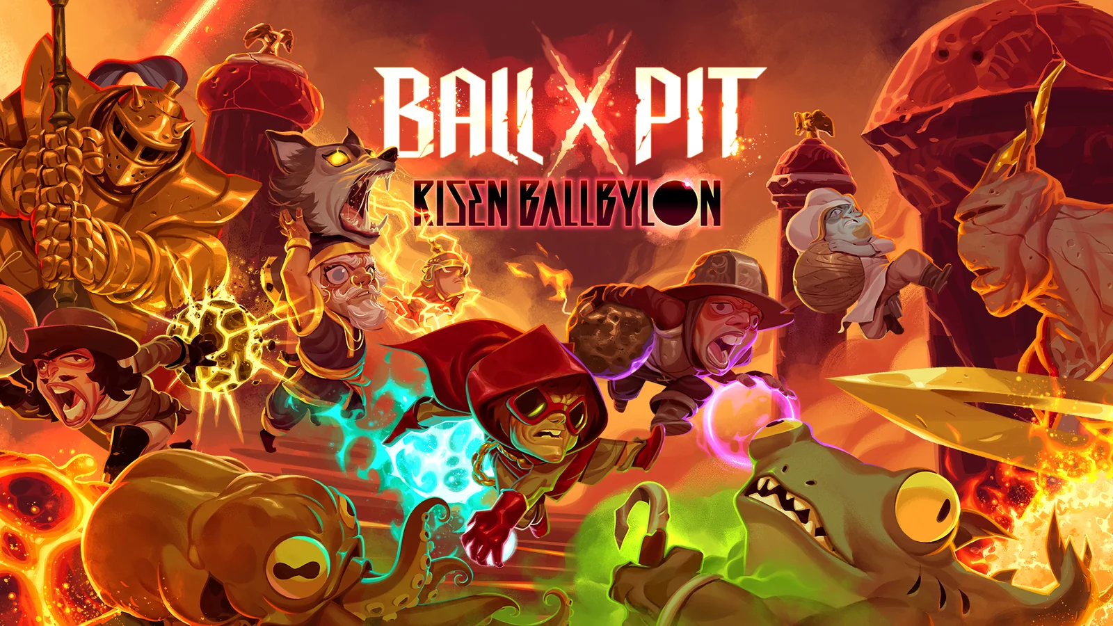 Official BALL x PIT: Risen Ballbylon expansion artwork with the expansion logo