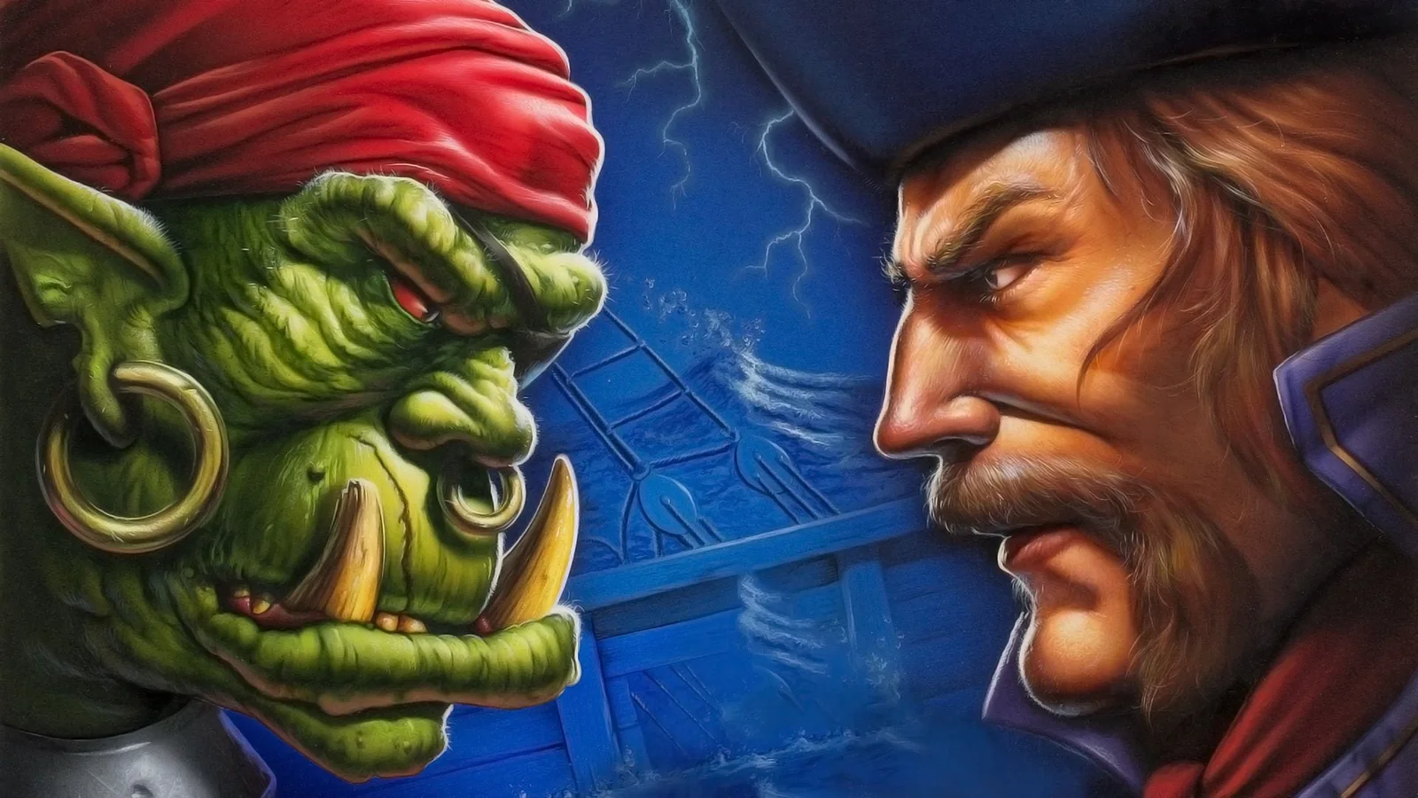 Official Warcraft II gameplay image showing the classic RTS command interface and battlefield