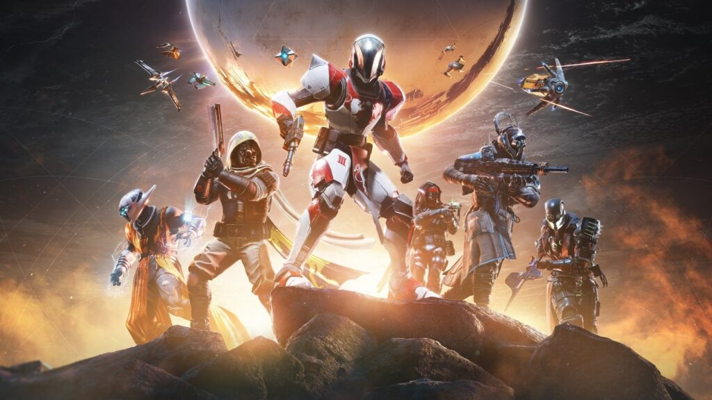 Bungie Will Bring Vaulted Destiny 2 Content Back Destiny 2 key art showing multiple Guardians beneath the Traveler