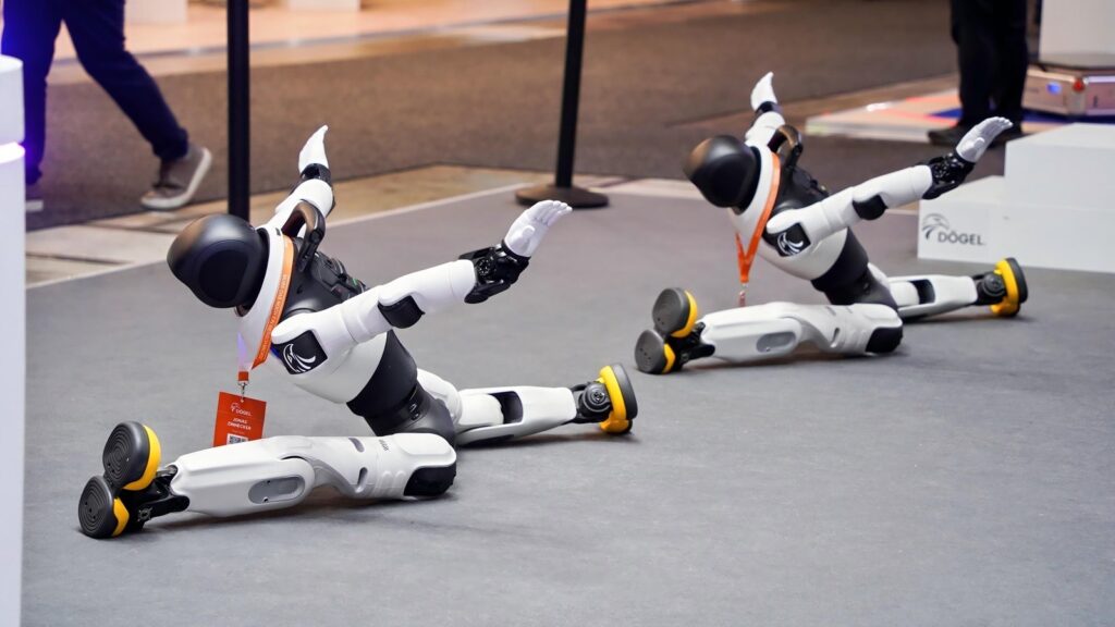 AGIBOT humanoid robots demonstrating coordinated movement at IFA 2026