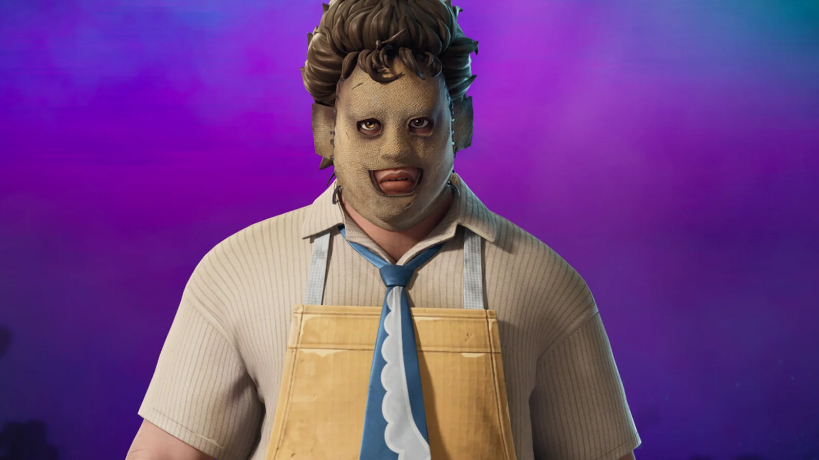Fortnite Leatherface promotional artwork from Fortnitemares 2024