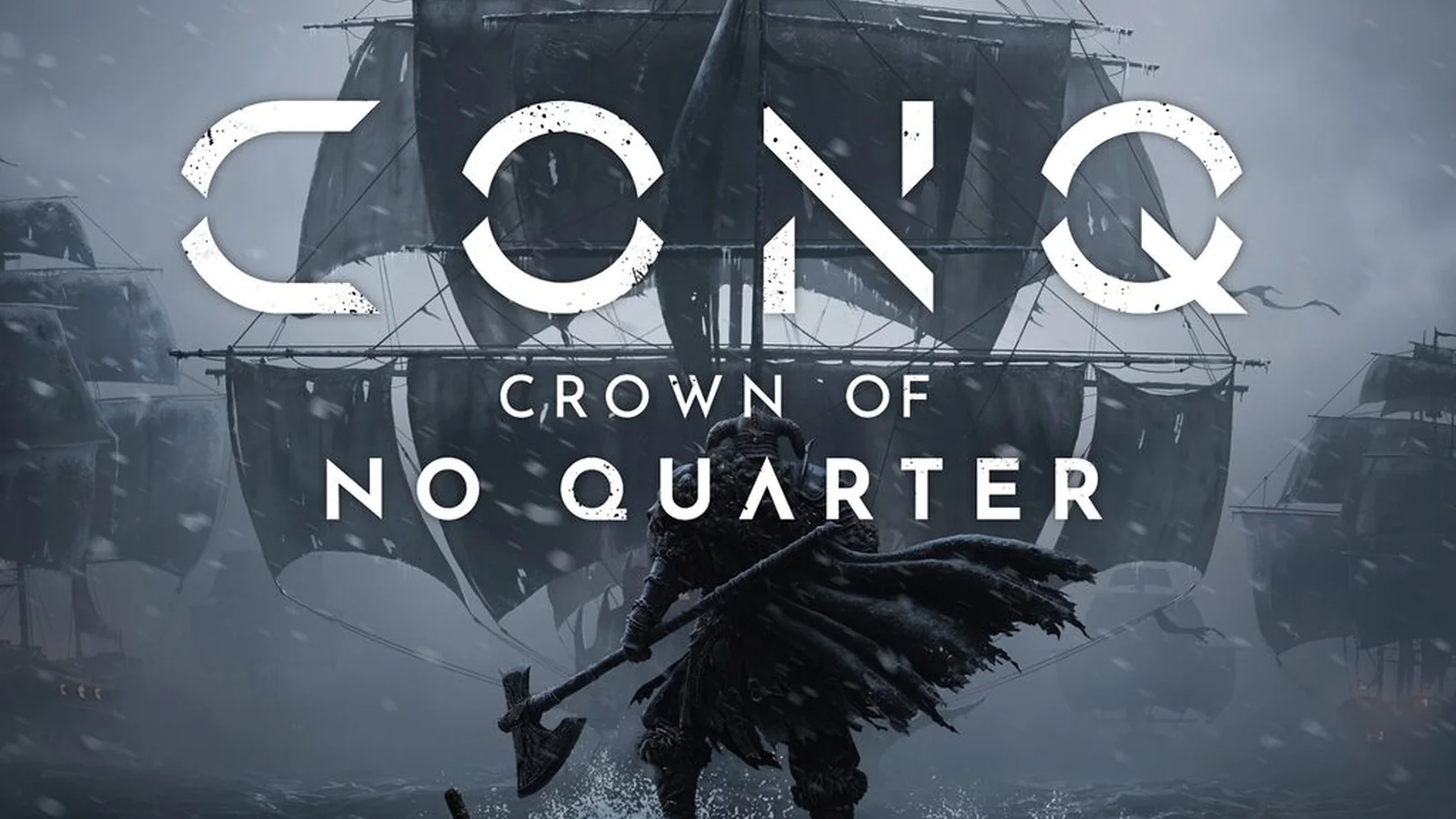 Official PlayStation Store artwork showing an armored warrior standing in rough water in front of a large dark sailing