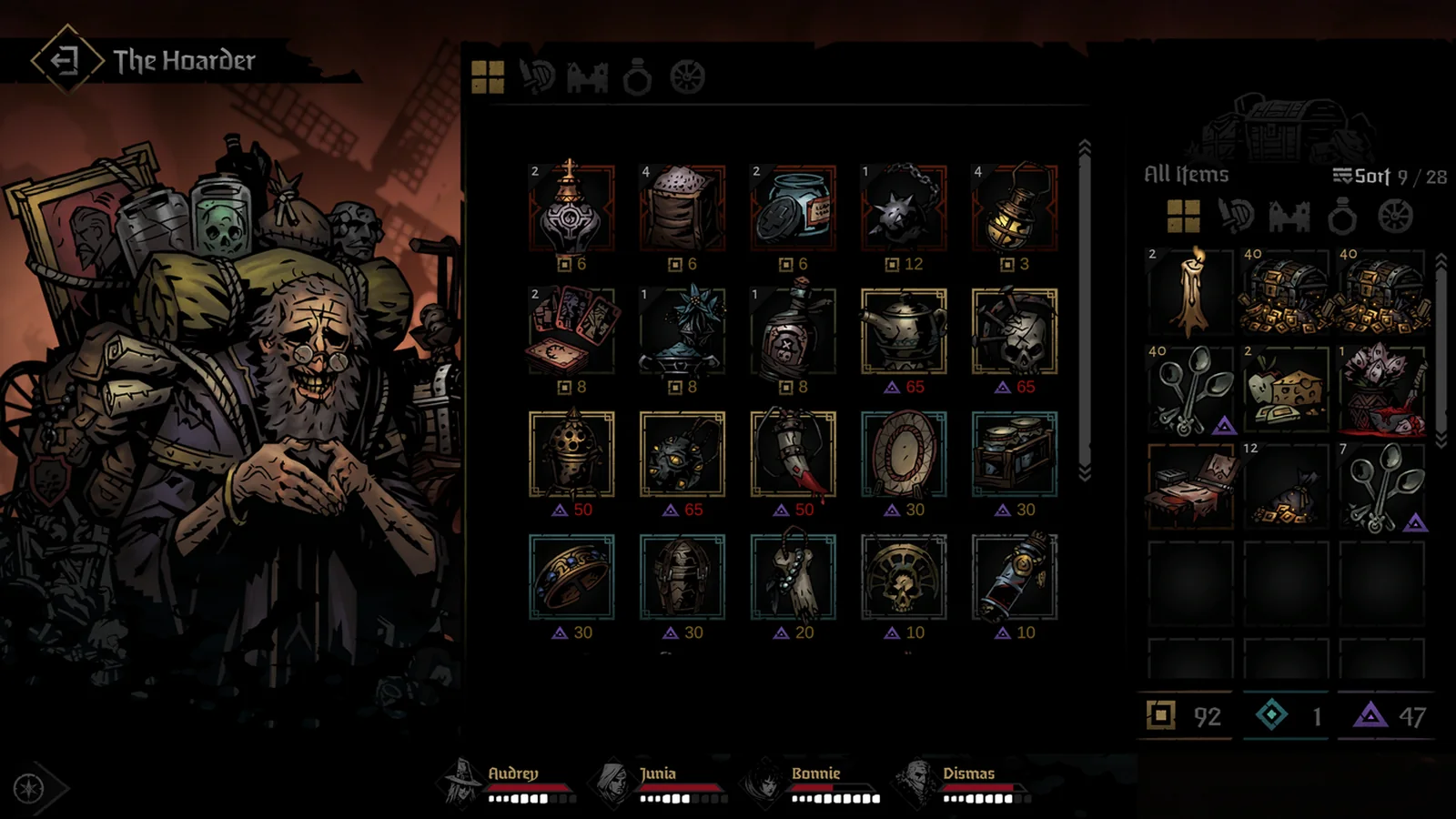 Darkest Dungeon II stagecoach traveling through the burning Sprawl region