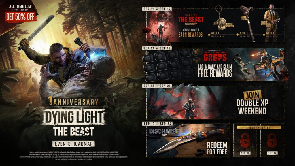 Dying Light: The Beast Gets Physical PS5 Editions for Anniversary Official Dying Light: The Beast anniversary update artwork