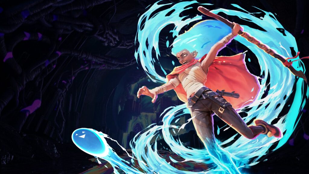 Fading Echo Launches on PS5 With Free Demo Available One navigating an environment filled with lava, water and environmental hazards