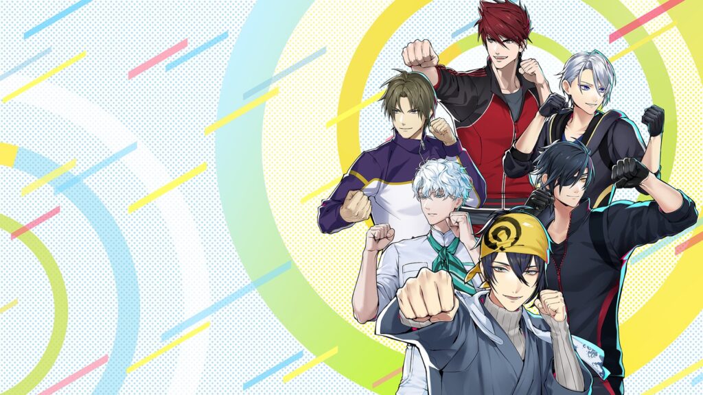 Fitness Boxing: Touken Ranbu Launches January 15, 2027 Official key visual showing all six Touken Danshi instructors posing in boxing stances