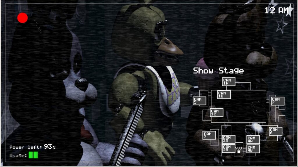 Official Five Nights at Freddy’s Steam artwork featuring Freddy Fazbear prominently in the dark pizzeria setting