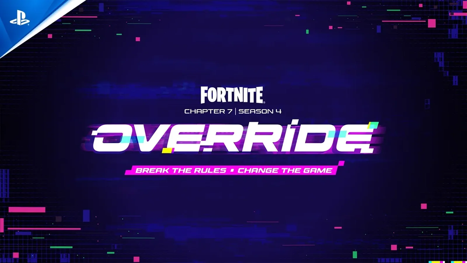 Fortnite Chapter 7 Season 4 key art featuring the current game's colorful crossover-focused cast