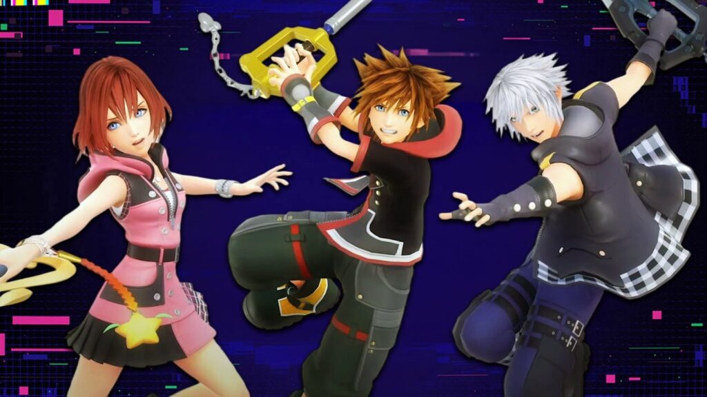 Fortnite Kingdom Key Mythic Arrives With v42.20 Update Sora holding the Kingdom Key in Fortnite, with the Keyblade prominently visible against a clear sky
