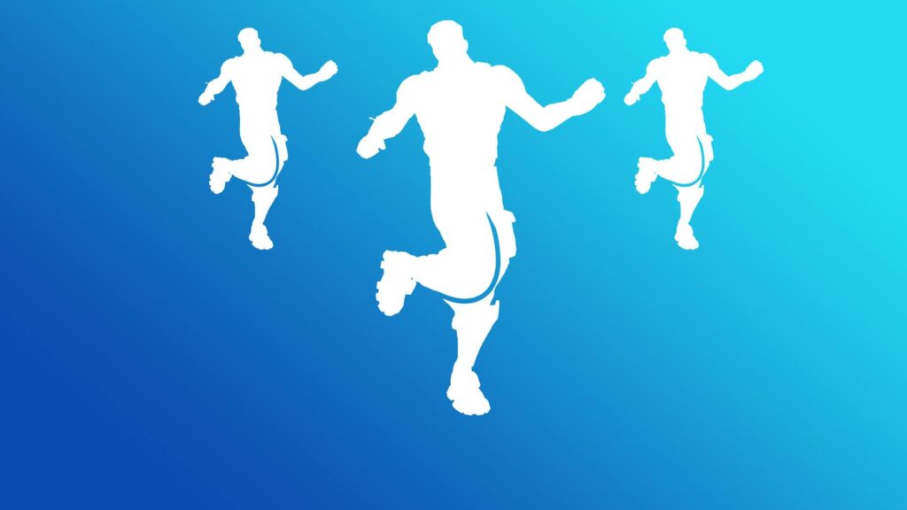 Official Fortnite Icon Series artwork for the Toosie Slide emote showing three dancing character silhouettes