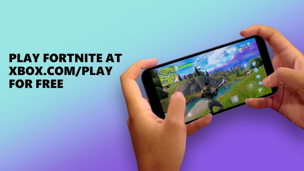 Fortnite Xbox Login Issue Is Blocking Some Players Official Xbox promotional image showing Fortnite running through Xbox Cloud Gaming on a mobile device