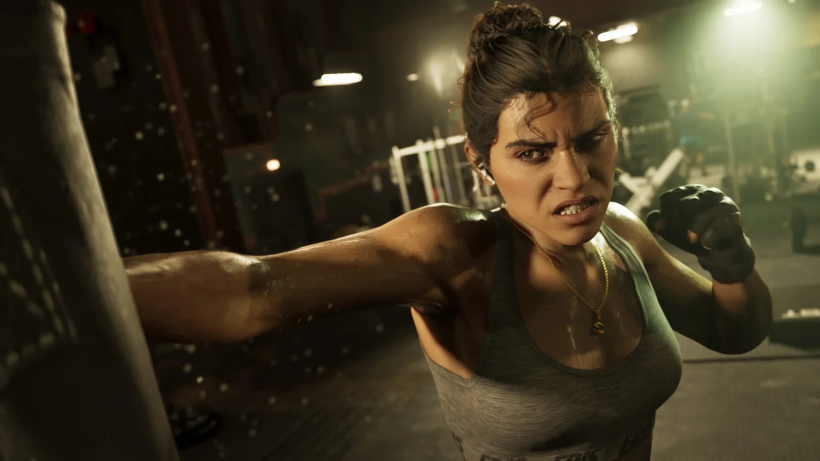 Official GTA VI screenshot featuring Lucia Caminos
