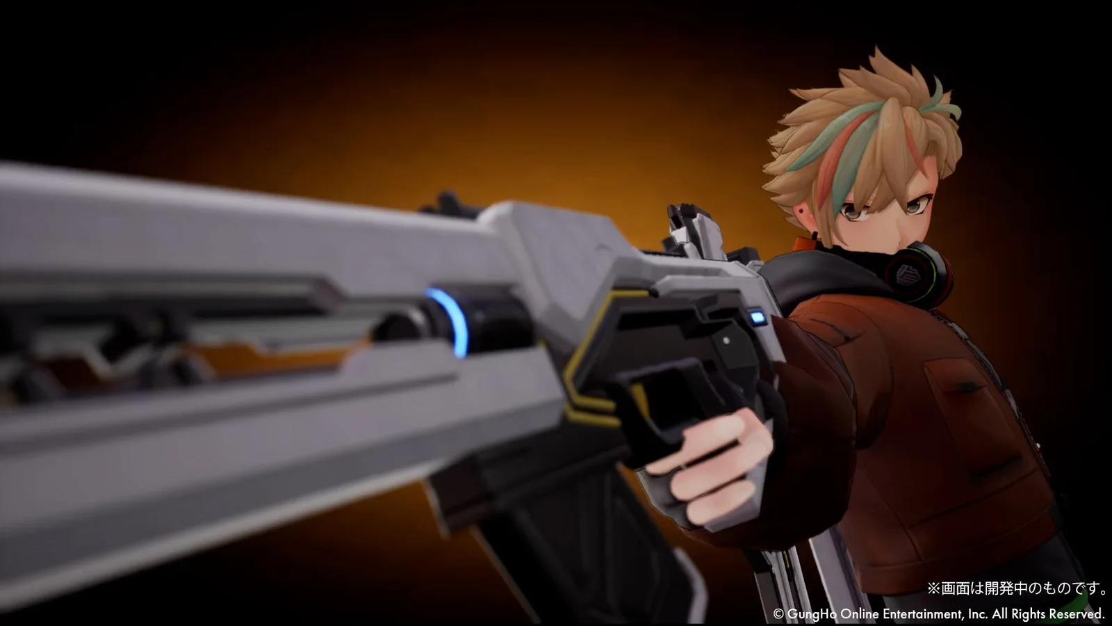 Official B.L.U.E. NOVA gameplay image showing the futuristic battlefield used to introduce the co-op PvE shooter