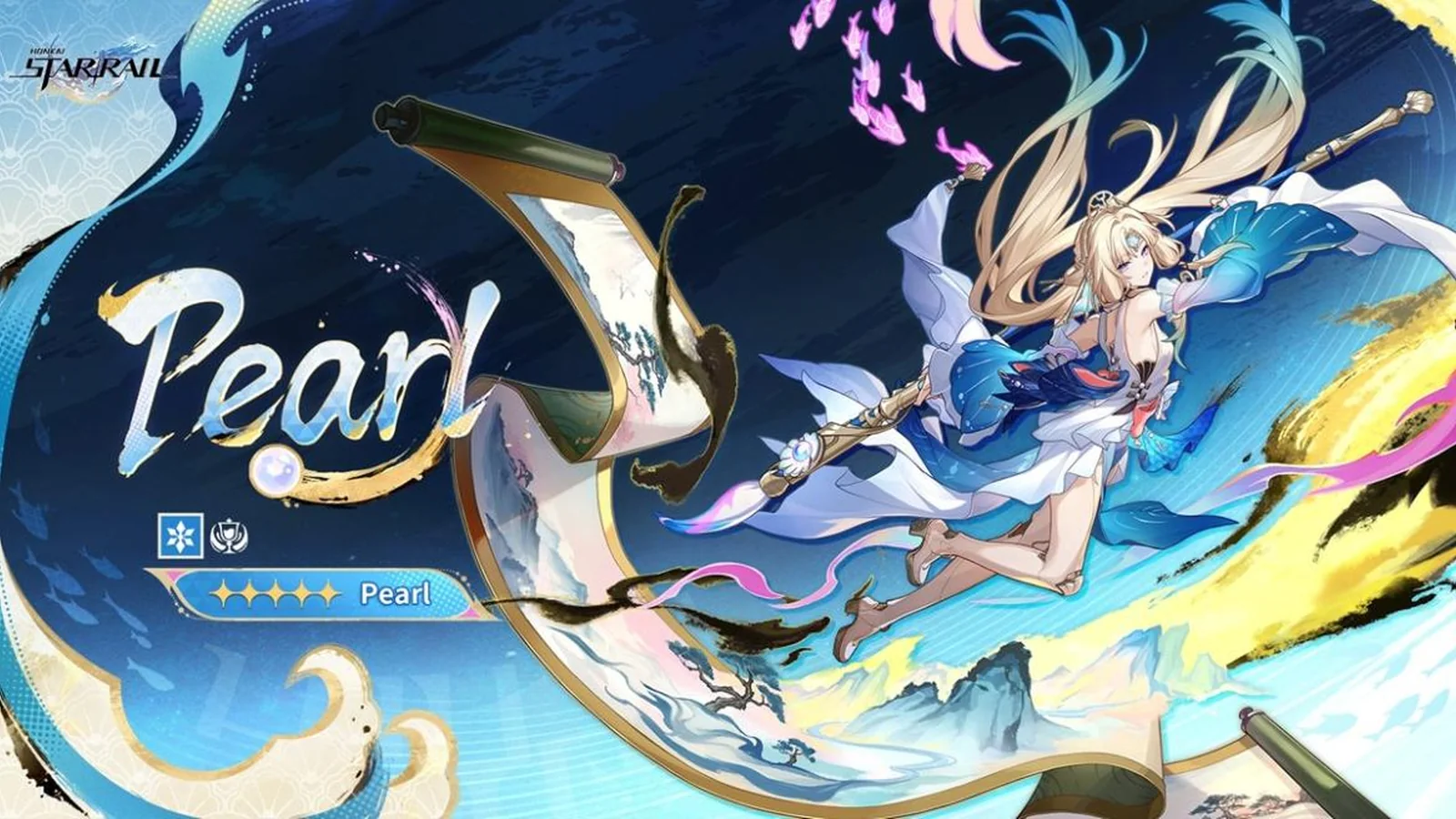 Official Pearl drip-marketing artwork showing the new five-star Ice Elation character with her large brush