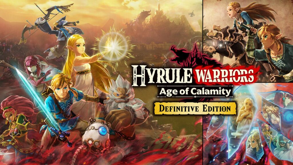 Hyrule Warriors: Age of Calamity Definitive Edition Hits Switch 2 Official Hyrule Warriors: Age of Calamity – Definitive Edition screenshot showing Link facing a large group of Bokoblins