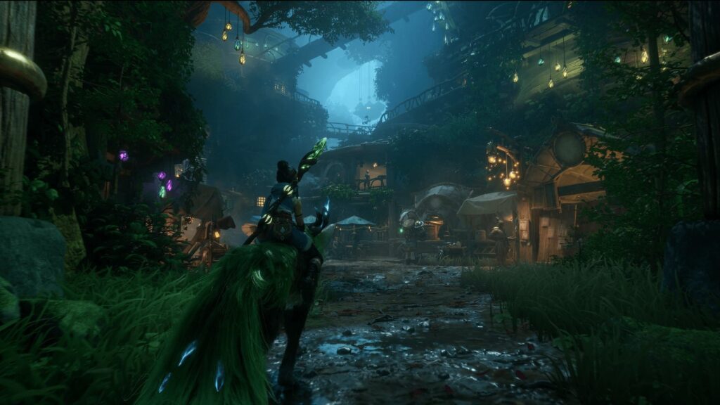 Official Kena: Scars of Kosmora announcement artwork showing Kena and her Spirit Companion against the island of Kosmora