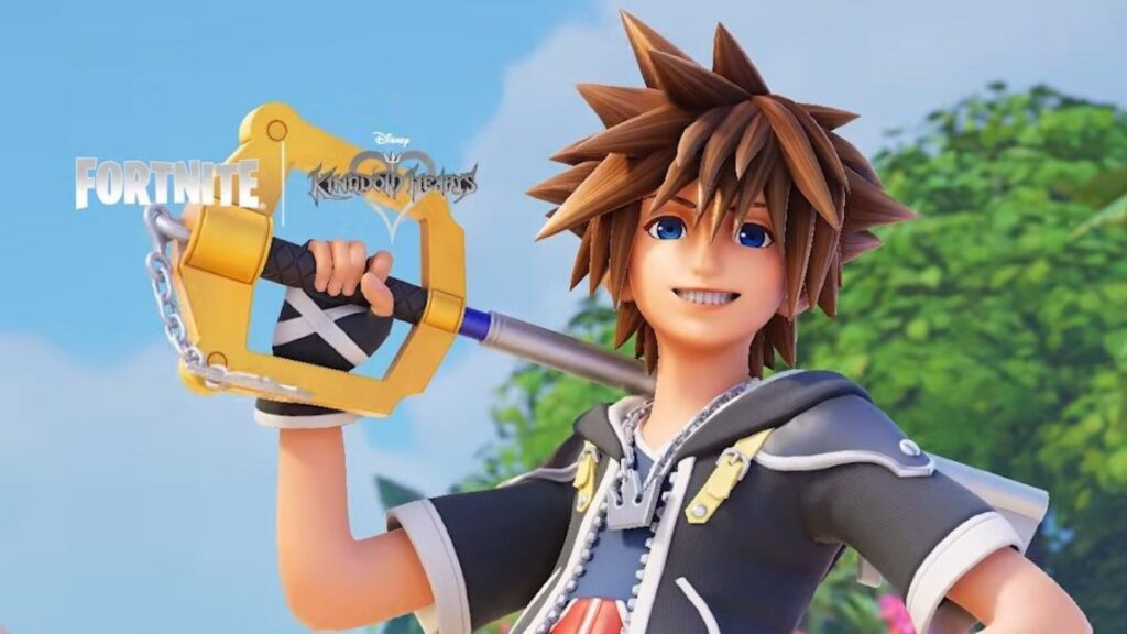 Kingdom Hearts Jam Tracks Reportedly Coming to Fortnite September 17 Official Fortnite screenshot showing Sora in his Kingdom Hearts II-inspired outfit holding the Kingdom Key