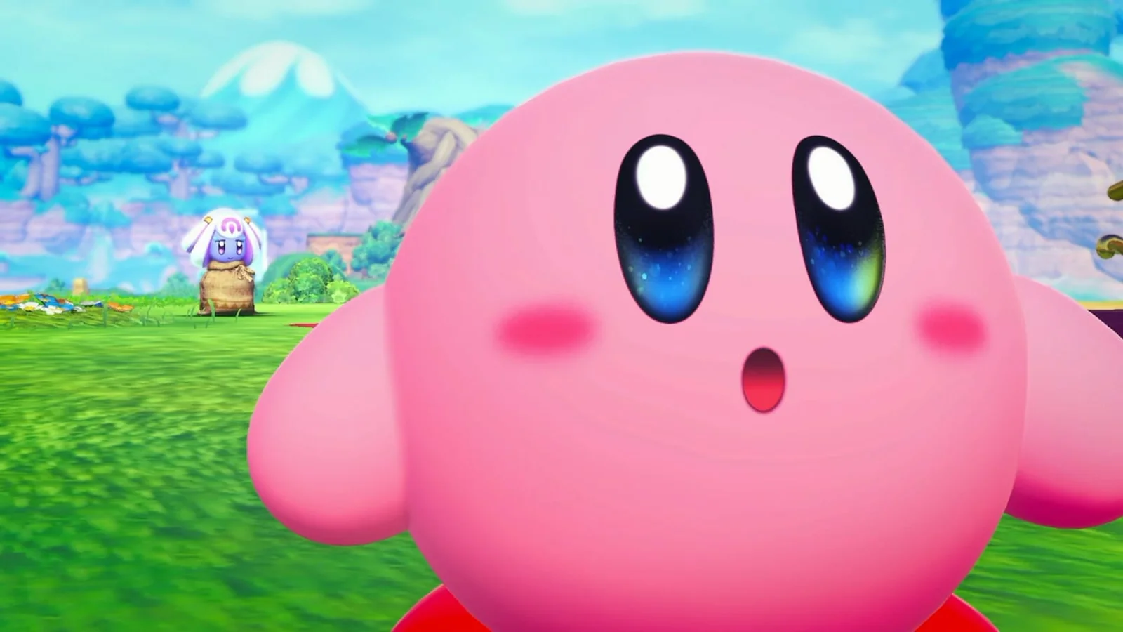 Kirby and the World Beyond promotional image showing the new 3D environment revealed during the Nintendo Direct