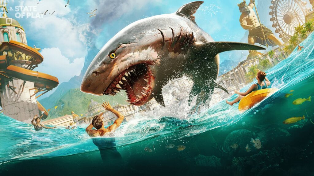 Maneater 2 Revealed for 2027 With New Neptune’s Kingdom Setting Official Maneater 2 key art showing the new bull shark swimming through Neptune’s Kingdom