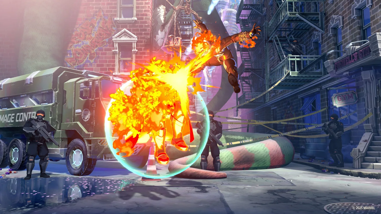 Official PlayStation gameplay screenshot showing MARVEL Tōkon's tag-fighting action with several characters on screen