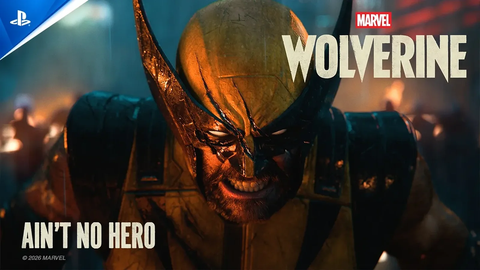 Official Marvel’s Wolverine screenshot showing Wolverine fighting a Sentinel