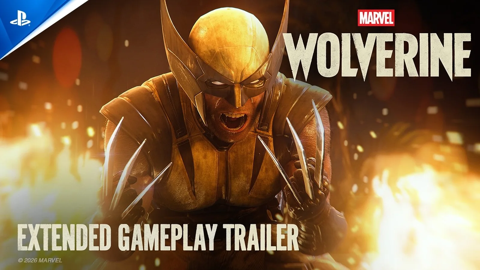 Official Marvel’s Wolverine gameplay screenshot showing Logan lunging with his claws at a Reaver on top of a moving