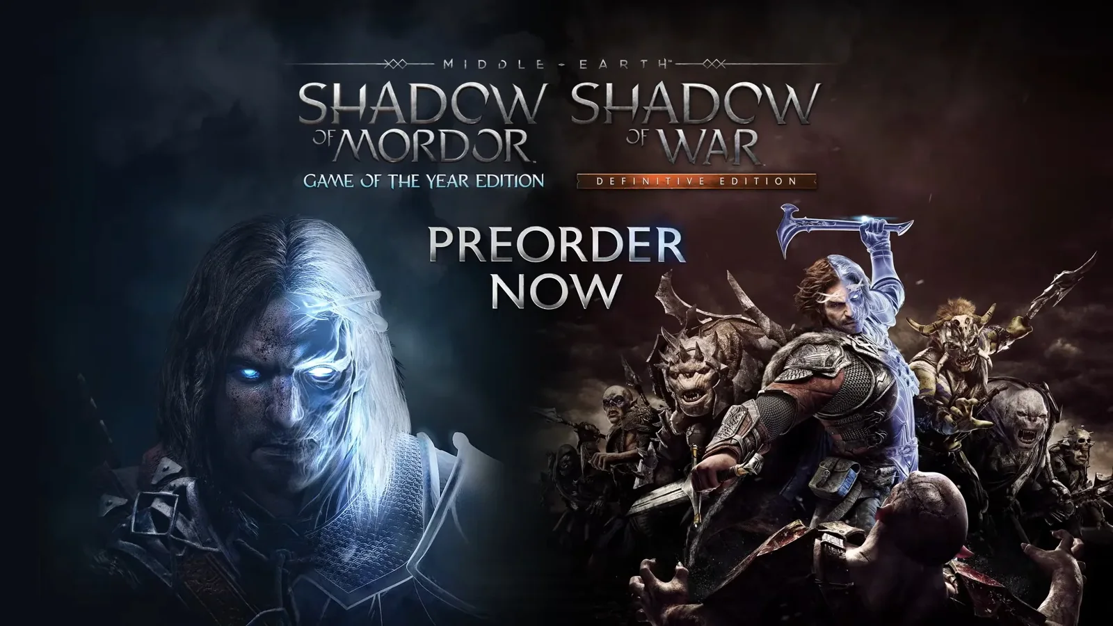 Middle-earth: Shadow Bundle promotional image showing both complete editions included in the package