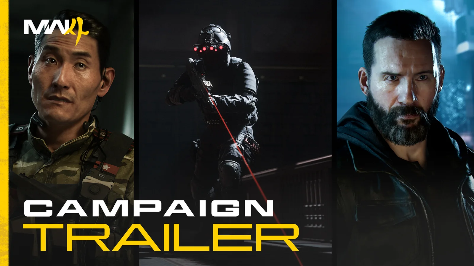 Captain Price standing in a blue-lit interior in an official Modern Warfare 4 campaign image