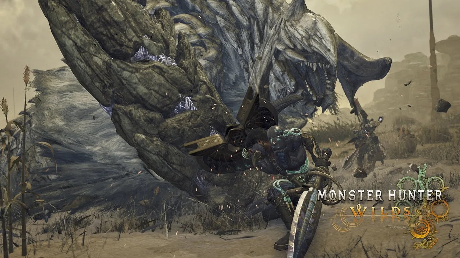 Official Monster Hunter Wilds launch trailer thumbnail featuring major characters, monsters and the game’s cinematic