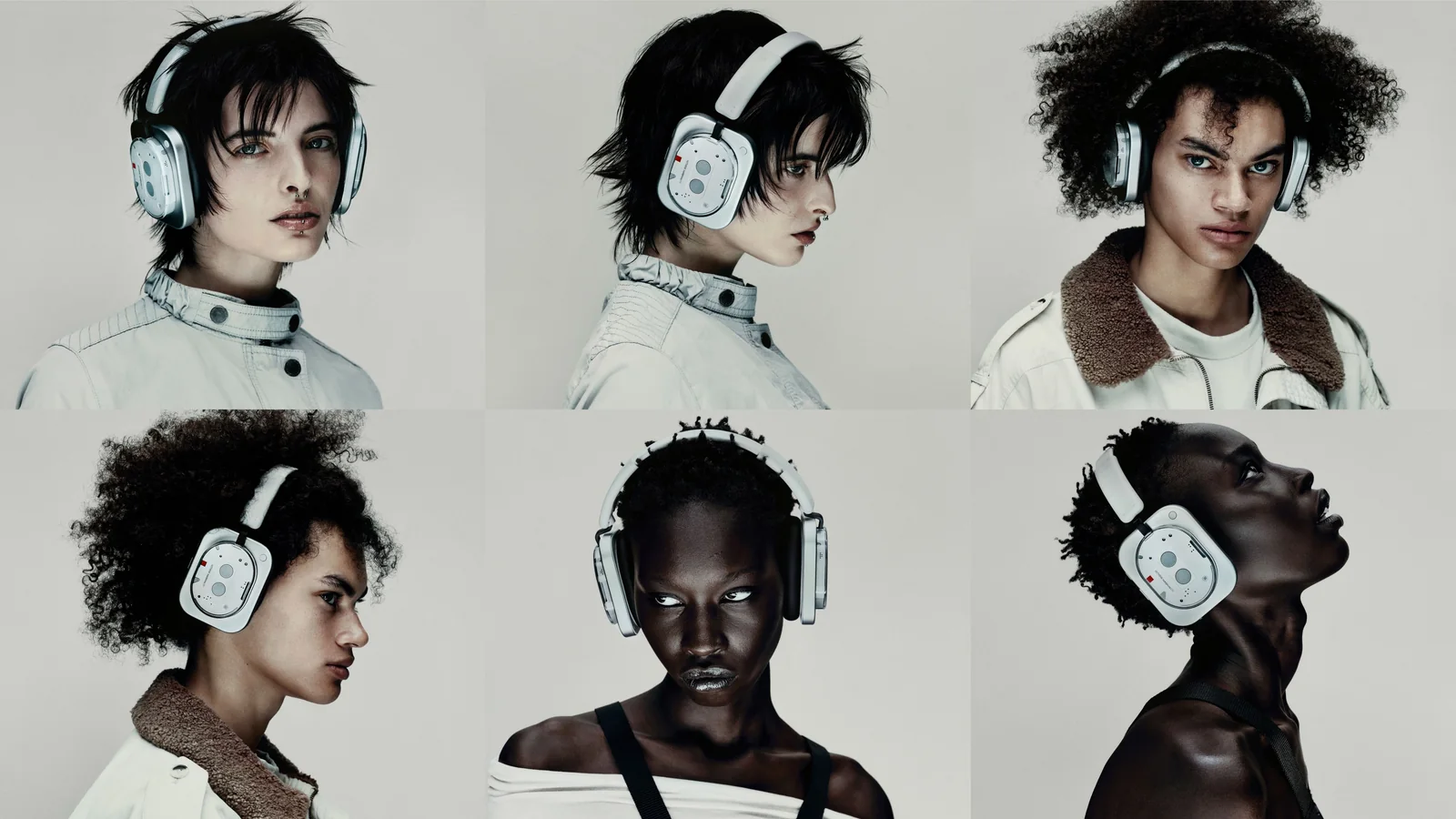Official Nothing lifestyle image showing Headphone (1) being carried by hand