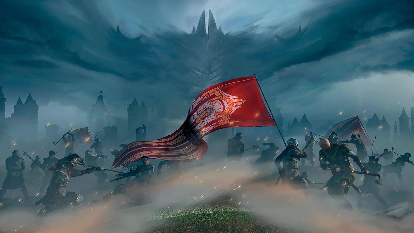 Official Steam header art for Of Ash and Steel