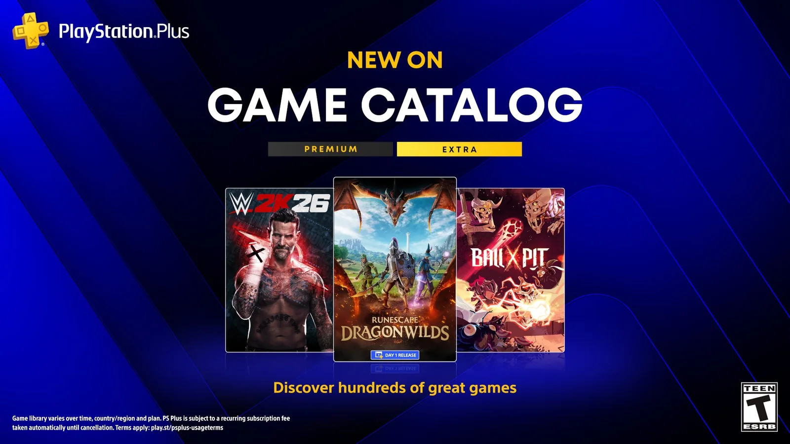 Official PlayStation Plus September lineup image featuring RuneScape: Dragonwilds key art with a dragon framing three