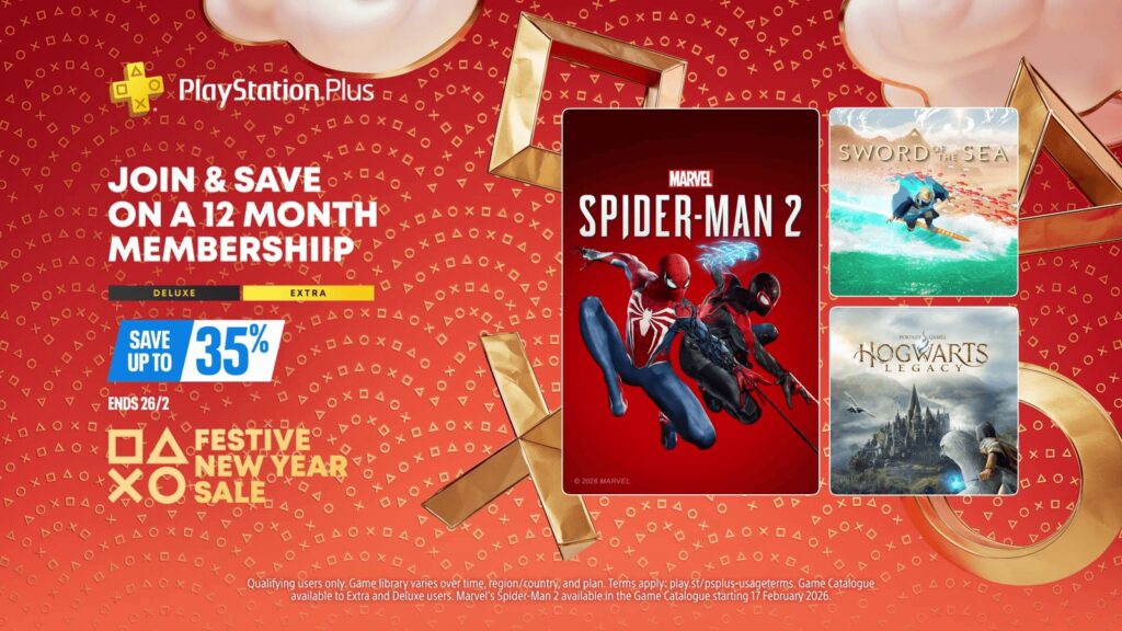 PlayStation Store promotional artwork from Sony’s 2026 Festive New Year sale