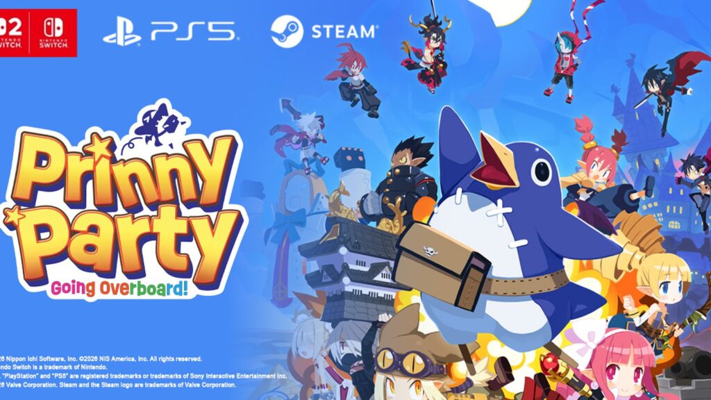 Prinny Party: Going Overboard! Launches November 11 Official Prinny Party: Going Overboard! gameplay image showing the Prinny-themed amusement park board with a Ferris