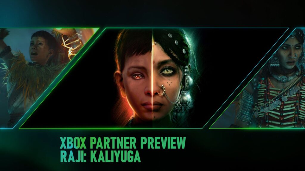 Raji: Kaliyuga Gameplay Reveals Dual Protagonists and Combat Official Raji: Kaliyuga promotional artwork featuring Raji and Darsh split across the center with additional character