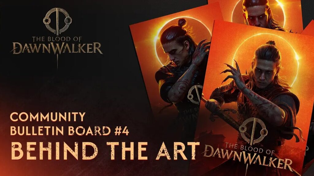 Rebel Wolves Hiring Lead Writer for Next Dawnwalker Chapter Official The Blood of Dawnwalker key art showing Coen with sword and vampiric arm beneath a solar eclipse