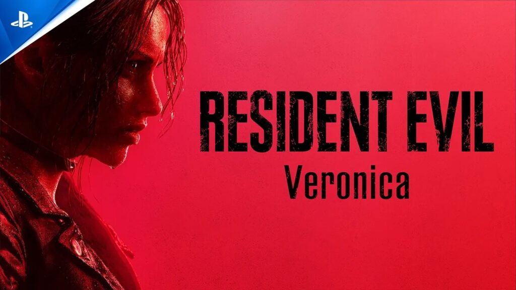 Resident Evil Veronica Reportedly Shifts to Fall 2027 Claire Redfield in profile against a red background with Resident Evil Veronica branding