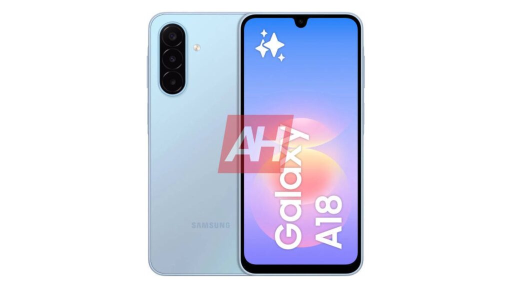 Samsung Galaxy A18 4G Leak Reveals Specs and French Pricing Leaked Samsung Galaxy A18 4G press render showing the phone from the front and rear