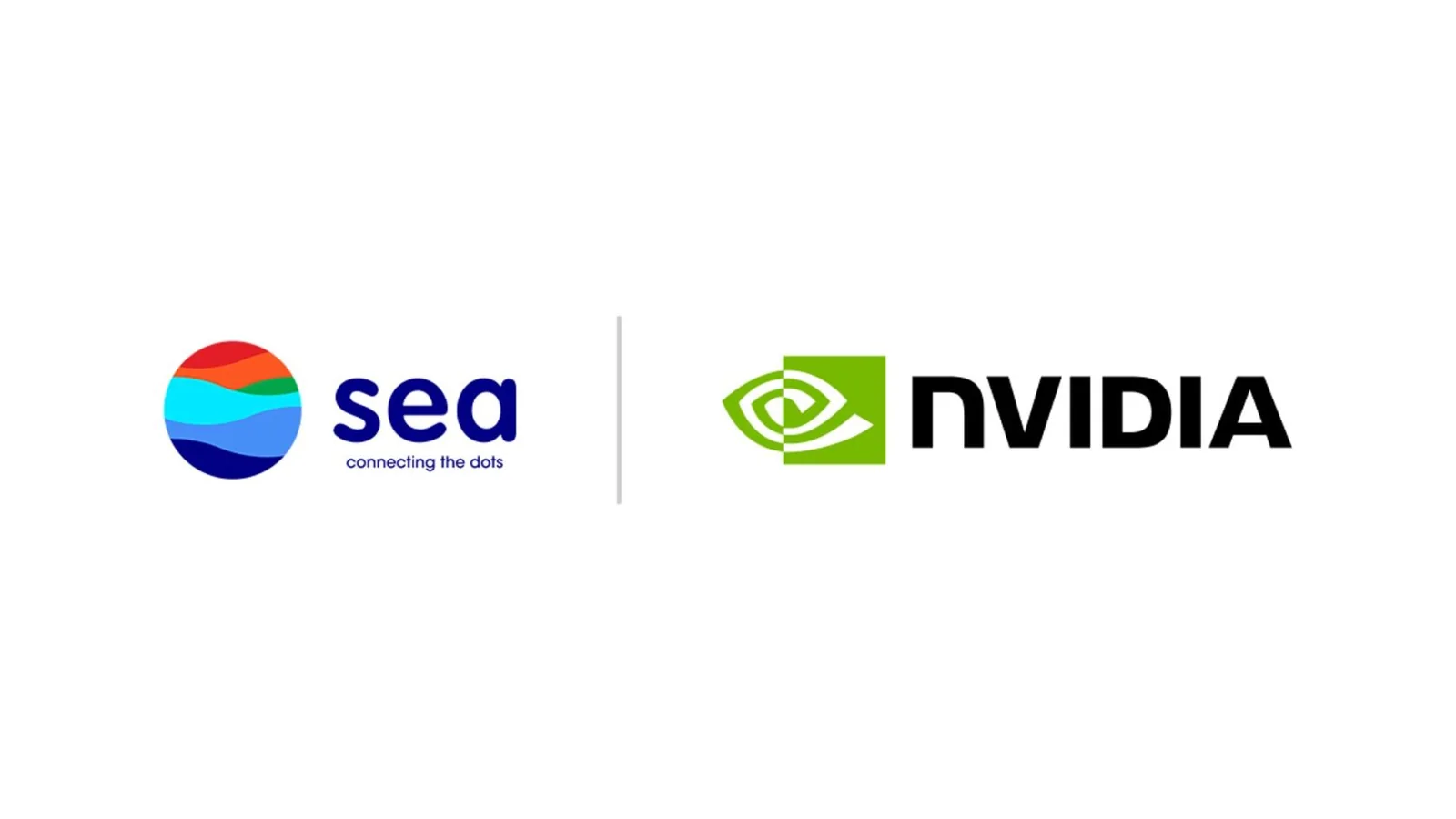 Sea and NVIDIA logos presented together on a clean white background