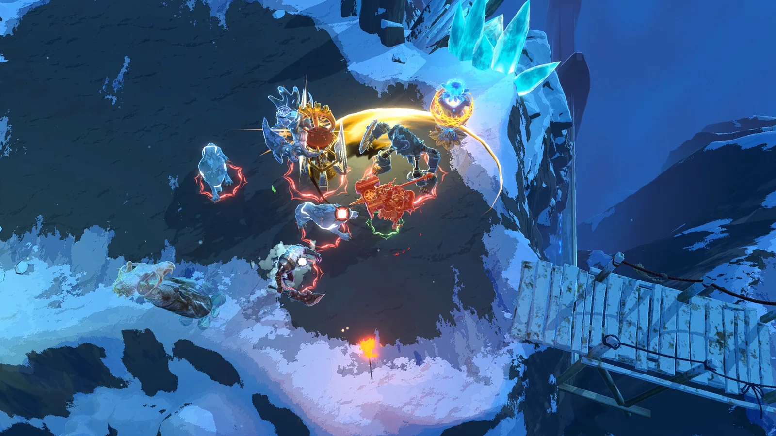 Official Shape of Dreams promotional capsule artwork showing the game's stylized fantasy cast and combat setting