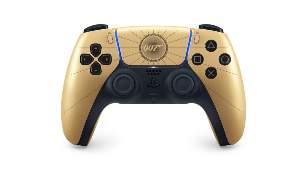 Sony Patent Uses Game Controller to Relay Payment Details Gold 007 First Light Limited Edition DualSense shown from the front