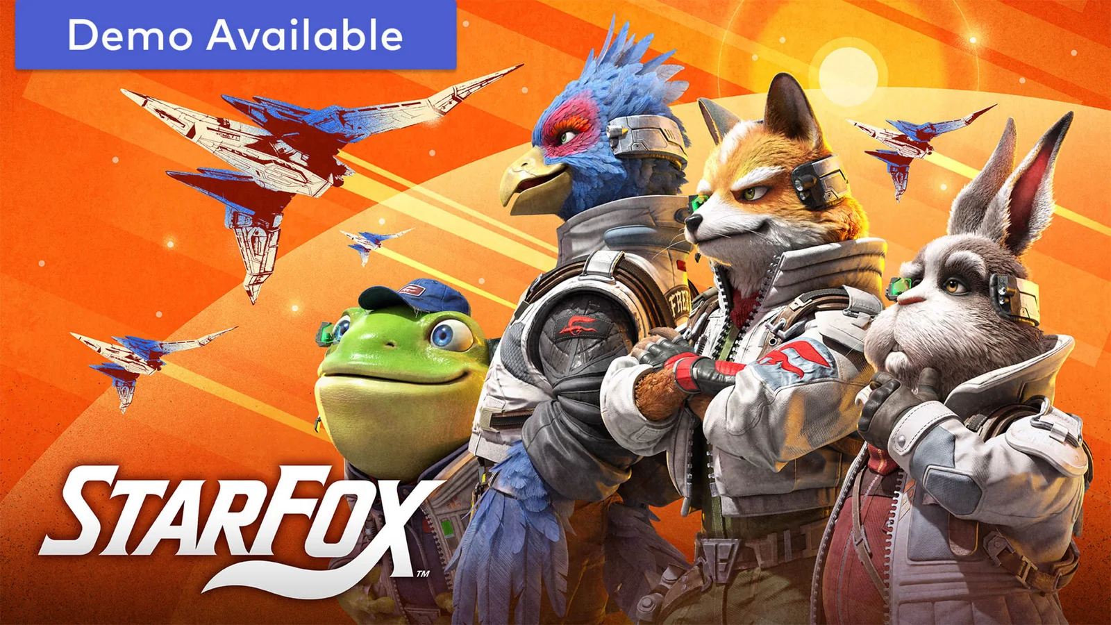Official Star Fox Switch 2 gameplay screenshot showing Fox McCloud piloting the Arwing in combat