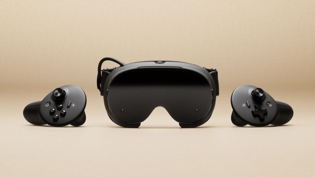 Steam Frame Video Goes Live Early, Reveals $60 Ergonomics Kit Steam Frame headset with one controller on a beige background