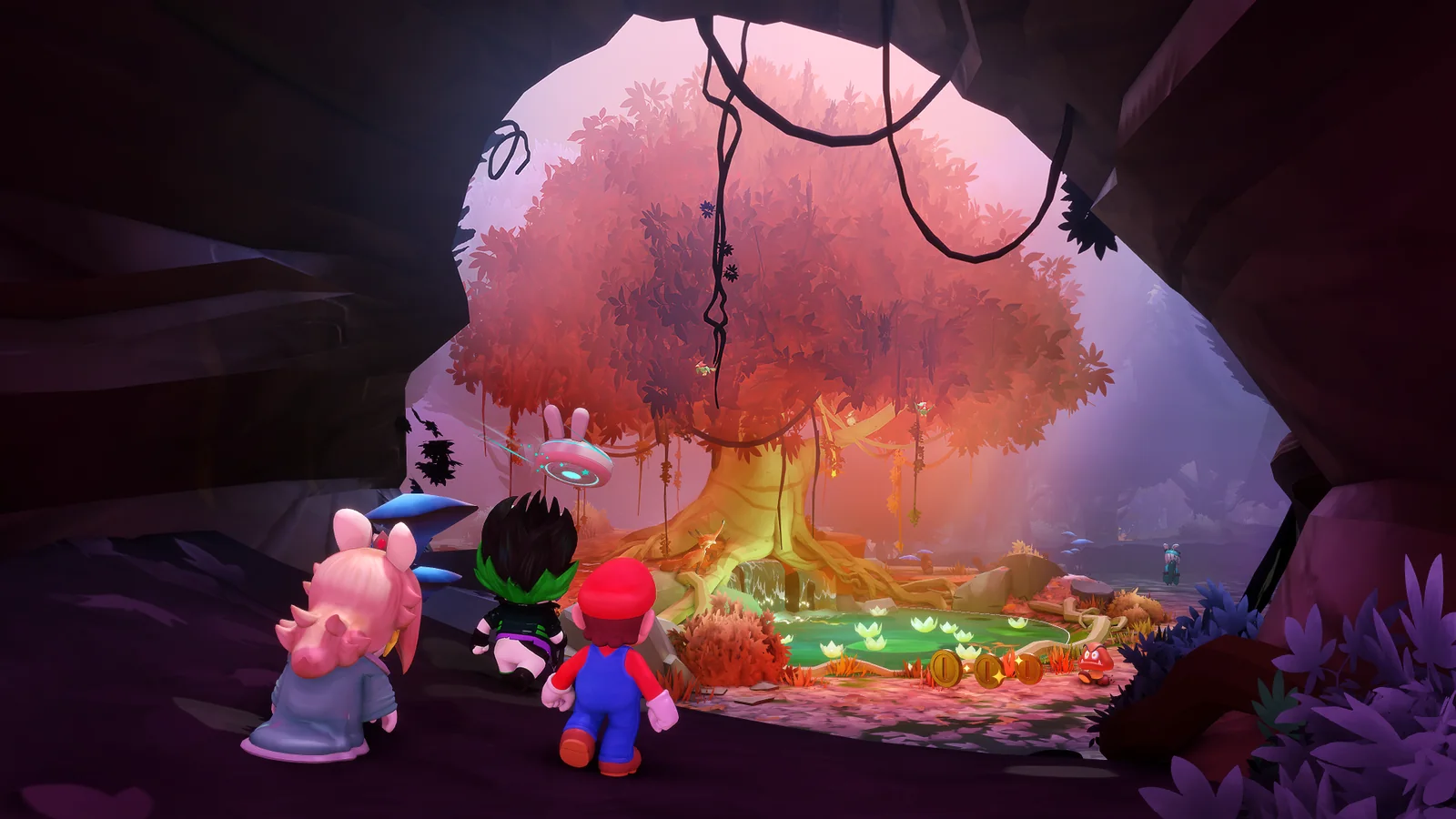 Official Mario + Rabbids Sparks of Hope promotional image featuring Mario, Rabbid characters and other heroes