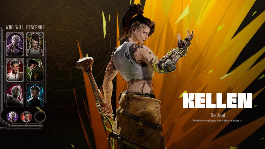 WANE Announced for PC With Occult Tactical Roguelike Combat Official WANE gameplay screenshot showing a three-character party fighting inside Ravelle with toxic green occult